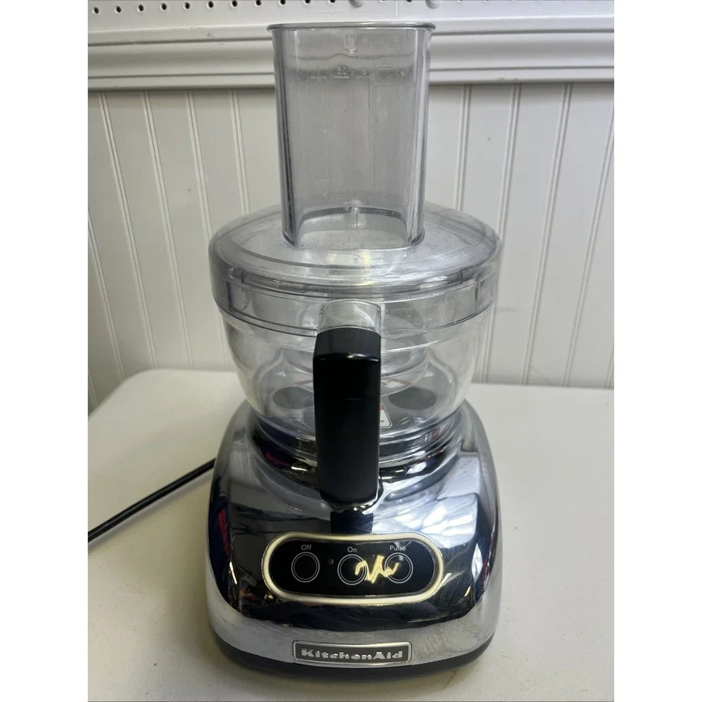 KitchenAid 9-Cup Food Processor MODEL KFP740CR0 Chrome + Accessorie Tested